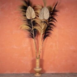 Now’s Home Statuettes Et Figurines Set De 3 Décoration En Feuilles De Palmier -Vases Soldes set de 3 decoration en feuilles de palmier 2