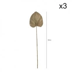 Now’s Home Statuettes Et Figurines Set De 3 Décoration En Feuilles De Palmier -Vases Soldes set de 3 decoration en feuilles de palmier 5