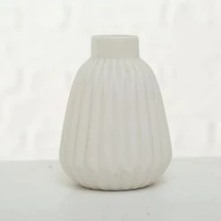 Wadiga Set De 3 Petits Vases En Porcelaine Blanche -Vases Soldes set de 3 petits vases en porcelaine blanche 1