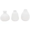Wadiga Set De 3 Petits Vases En Porcelaine Blanche 1 Wadiga Set De 3 Petits Vases En Porcelaine Blanche -Vases Soldes set de 3 petits vases en porcelaine blanche