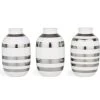 Kähler Design Set De 3 Vases En Miniature Argent H8cm -Vases Soldes set de 3 vases en miniature argent h8cm 2