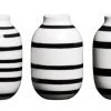 Kähler Design Set De 3 Vases En Miniature Noir H8cm -Vases Soldes set de 3 vases en miniature noir h8cm 1