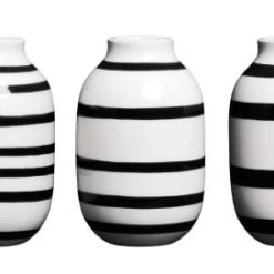 Kähler Design Set De 3 Vases En Miniature Noir H8cm