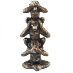 Signes Grimalt Statuettes Et Figurines Singes En Résine Rien Dit, Rien Vu, Rien Entendu H20cm