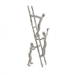 Sia Deco Statuettes Et Figurines Statue Argentée En Aluminium