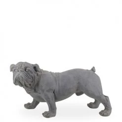 MOYCOR Statuettes Et Figurines Statue Bulldog En Résine Gris