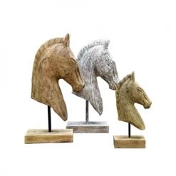 Sensei Maison Statuettes Et Figurines Statue Cheval Blanc 28X12.5X49 Cm -Vases Soldes statue cheval blanc 28x12 5x49 cm 2