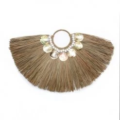 Bazar Bizar Statuettes Et Figurines Statue D'alang Alang Herbe Et Coquillage Sur Socle En Métal -Vases Soldes statue d alang alang herbe et coquillage sur socle en metal 2