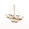 LolaHome Statuettes Et Figurines Statue Déco à Poser Bateau En Bois 27x5x25cm -Vases Soldes statue deco a poser bateau en bois 27x5x25cm