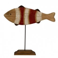 Wadiga Statuettes Et Figurines Statue Déco à Poser En Bois Et Métal Poisson Clown L58,5cm