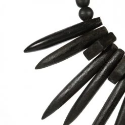 Bazar Bizar Statuettes Et Figurines Statue En Bois Et Herbe Rayung Sur Socle En Métal -Vases Soldes statue en bois et herbe rayung sur socle en metal 4