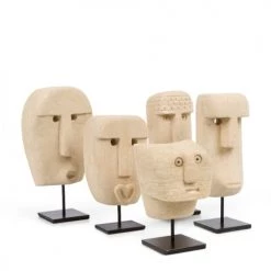 Bazar Bizar Statuettes Et Figurines Statue En Grès Sur Socle Métallique -Vases Soldes statue en gres sur socle metallique 13