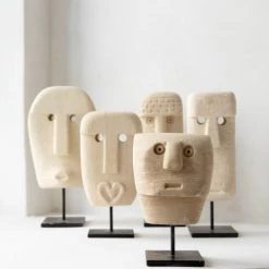 Bazar Bizar Statuettes Et Figurines Statue En Grès Sur Socle Métallique -Vases Soldes statue en gres sur socle metallique 14