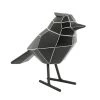 Present Time Statuettes Et Figurines Statue Origami Bird Stripes Noir H18cm -Vases Soldes statue origami bird stripes noir h18cm 1