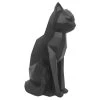 Present Time Statuettes Et Figurines Statue Origami Chat Assis Résine Noir -Vases Soldes statue origami chat assis resine noir
