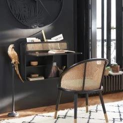 Maisons Du Monde Statuettes Et Figurines Statue Perroquet En Polyrésine Dorée Et Noire H97 -Vases Soldes statue perroquet en polyresine doree et noire h97 1000 14 25 221507 2