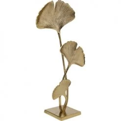 Kare Design Statuettes Et Figurines Statue Trois Feuilles De Ginkgo En Aluminium Doré H70 -Vases Soldes statue trois feuilles de ginkgo en aluminium dore h70 2
