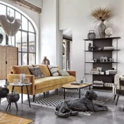 Maisons Du Monde Statuettes Et Figurines Statuette 2 éléphants Grise Et Socle En Métal Noir H21 -Vases Soldes statuette 2 elephants grise et socle en metal noir h21 1000 10 26 191209 5