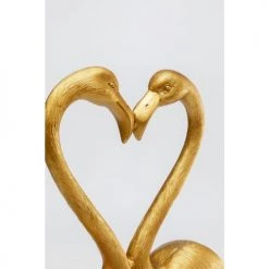 Kare Design Statuettes Et Figurines Statuette Couple Coeur Flamants Roses En Polyrésine Dorée H63 -Vases Soldes statuette couple coeur flamants roses en polyresine doree h63 2