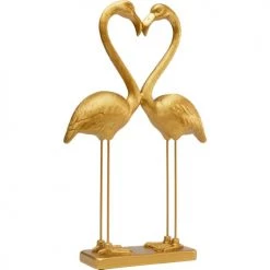 Kare Design Statuettes Et Figurines Statuette Couple Coeur Flamants Roses En Polyrésine Dorée H63 -Vases Soldes statuette couple coeur flamants roses en polyresine doree h63 3