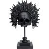 Kare Design Statuettes Et Figurines Statuette Crâne Avec Couronne En Polyrésine Noire H49 -Vases Soldes statuette crane avec couronne en polyresine noire h49