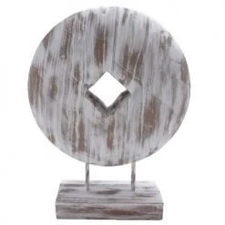 Sensei Maison Statuettes Et Figurines Statuette H 40 Cm Blanc