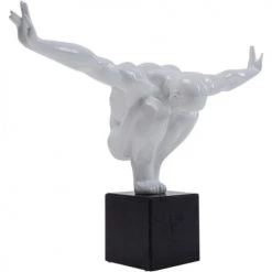 Kare Design Statuettes Et Figurines Statuette Homme En Polyrésine Blanche 43x29 -Vases Soldes statuette homme en polyresine blanche 43x29 4