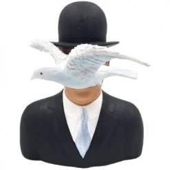 Parastone Statuettes Et Figurines Statuette L'homme Au Chapeau Melon De Magritte H15cm