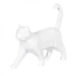 Maisons Du Monde Statuettes Et Figurines Statuette Origami Chat Blanc H13