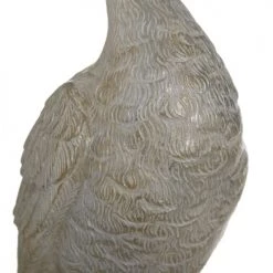 Ixia Statuettes Et Figurines Statuette Paon De Décoration Blanc Patiné Or Et Argent -Vases Soldes statuette paon de decoration blanc patine or et argent 3