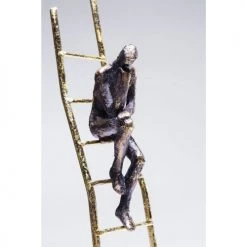 Kare Design Statuettes Et Figurines Statuette Penseur Sur échelle En Polyrésine -Vases Soldes statuette penseur sur echelle en polyresine 2