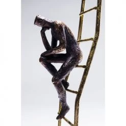 Kare Design Statuettes Et Figurines Statuette Penseur Sur échelle En Polyrésine -Vases Soldes statuette penseur sur echelle en polyresine 4