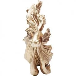 Kare Design Statuettes Et Figurines Statuette Poisson Combattant En Polyrésine Dorée 37x34 -Vases Soldes statuette poisson combattant en polyresine doree 37x34 4
