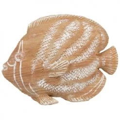 Maisons Du Monde Statuettes Et Figurines Statuette Poisson En Résine Et Peinture Blanche H14