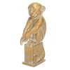 Amadeus Statuettes Et Figurines Statuette Singe En Résine Or H15cm