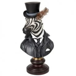Vases Soldes 7 Maisons Du Monde Statuettes Et Figurines Statuette Zèbre Fantaisie Et Plumes Noirs, Blancs Et Marron H30