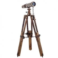 Signes Grimalt Statuettes Et Figurines Télescope Trépied Décoratif En Laiton H30cm