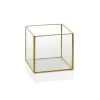Wadiga Vases Terrarium Carré En Laiton Et Verre 12x12x12cm -Vases Soldes terrarium carre en laiton et verre 12x12x12cm