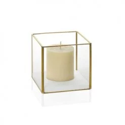 Wadiga Vases Terrarium Carré En Laiton Et Verre 12x12x12cm -Vases Soldes terrarium carre en laiton et verre 12x12x12cm 3