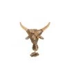 LANADECO Statuettes Et Figurines Tête De Taureau Sur Pied Bois Flotté Naturel -Vases Soldes tete de taureau sur pied bois flotte naturel
