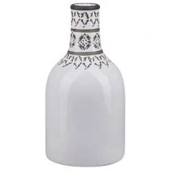 Beliani Vases Vase à Fleurs Blanc 25 Cm