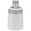 Beliani Vases Vase à Fleurs Blanc Effet Vieilli 25 Cm -Vases Soldes vase a fleurs blanc effet vieilli 25 cm