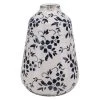 Beliani Vases Vase à Fleurs Blanc Et Bleu Marine 20 Cm -Vases Soldes vase a fleurs blanc et bleu marine 20 cm 4