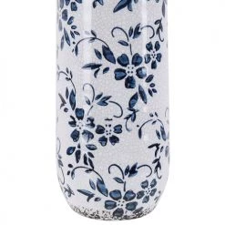 Beliani Vases Vase à Fleurs Blanc Et Bleu Marine 35 Cm -Vases Soldes vase a fleurs blanc et bleu marine 35 cm 3