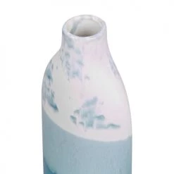 Beliani Vases Vase à Fleurs Bleu Et Blanc 30 Cm -Vases Soldes vase a fleurs bleu et blanc 30 cm 2