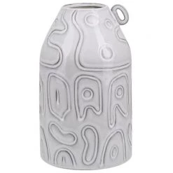 Beliani Vases Vase à Fleurs Gris 22cm