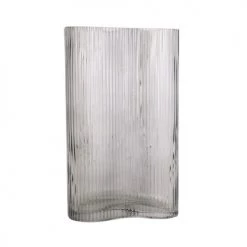 Present Time Vases Vase Allure Wave Large Verre Gris -Vases Soldes vase allure wave large verre gris 4