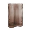 Present Time Vases Vase Allure Wave Large Verre Marron -Vases Soldes vase allure wave large verre marron