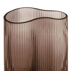 Present Time Vases Vase Allure Wave Large Verre Marron -Vases Soldes vase allure wave large verre marron 4