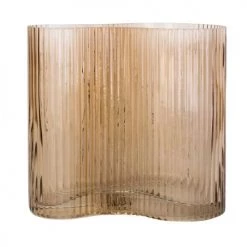 Present Time Vases Vase Allure Wave Verre Marron -Vases Soldes vase allure wave verre marron 3